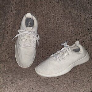 ALLBIRDS-Wool Runners Shoes-Cream Merino Sneakers-Sz 7-Excellent